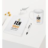 Bk Kişiye Özel Fen Bilgisi Öğretmeni Temalı Beyaz Defter Kalem Kupa Seti - 1