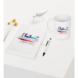 Bk Kişiye Özel Fransızca Öğretmeni Temalı Beyaz Defter Kalem Kupa Seti - 1