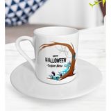 BK Kişiye Özel Happy Halloween Tasarımlı Türk Kahvesi Fincanı-17