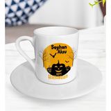 BK Kişiye Özel Happy Halloween Tasarımlı Türk Kahvesi Fincanı-3