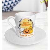 BK Kişiye Özel Happy Halloween Tasarımlı Türk Kahvesi Fincanı-4