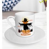 BK Kişiye Özel Happy Halloween Tasarımlı Türk Kahvesi Fincanı-7