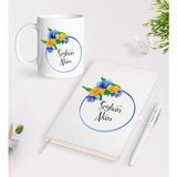 BK Kişiye Özel Isimli Beyaz Defter Kalem Kupa Seti-17