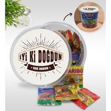 BK Kişiye Özel İsimli İyi Ki Doğdun Tasarımlı Dev Boy Haribo Minis Kovası Model 3 100 x 10 gr - 1 kg