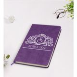 BK Kişiye Özel Isimli Mor Termo Deri Defter Model 13 - Koyu Mor