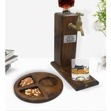BK Kişiye Özel Isimli Viski Bardağı & Ahşap Içki Standı & Ahşap Sunum Tabağı Çerezlik Hediye Seti-29 - 1 Adet