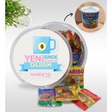 BK Kişiye Özel İsimli Yeni İşinde Başarılar Tasarımlı Dev Boy Haribo Minis Kovası Model 4 100 x 10 gr - 1 kg