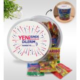 BK Kişiye Özel İsimli Yeni İşinde Başarılar Tasarımlı Dev Boy Haribo Minis Kovası Model 6 10 gr 100'lü - 694 gr
