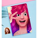 BK Kişiye Özel Kadın Animasyon Karikatürlü Beyaz Defter-10