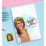 BK Kişiye Özel Kız Çocuk Kolay Yetişmiyor Karikatürlü Beyaz Defter-2