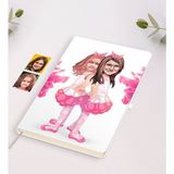 BK Kişiye Özel Kız Kardeşler Karikatürlü Beyaz Defter-3