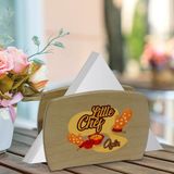 BK Kişiye Özel Little Chef Tasarımlı Lüks Ahşap Peçetelik-2