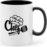 Bk Kişiye Özel Master Chef Siyah Kupa Bardak - 1 - Beyaz