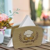 BK Kişiye Özel Master Chef Tasarımlı Lüks Ahşap Peçetelik-12