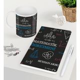 Bk Kişiye Özel Matematik Öğretmeni Beyaz Defter Kalem Kupa Seti-11