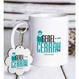 BK Kişiye Özel Mesleki Genel Cerrah Beyaz Kupa ve Anahtarlık Hediye Seti-2