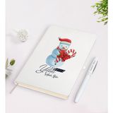 BK Kişiye Özel Mutlu Yıllar Tasarımlı Beyaz Defter + Kalem Seti - 5