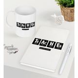 Bk Kişiye Özel Öğretmen Beyaz Defter Kalem Kupa Seti-2