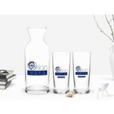 BK Kişiye Özel Renkli Baskılı Aslan Sütü Tasarımlı 2'li Rakı Bardağı ve Karaf Seti-2