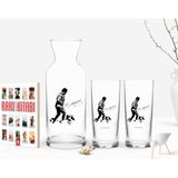 BK Kişiye Özel Renkli Baskılı Atatürk Temalı Ikili Rakı Bardağı Karaf ve Cep Kitabı Hediye Seti-16