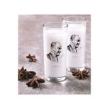 BK Kişiye Özel Renkli Baskılı Atatürk Temalı Ikili Rakı Bardağı Seti-10