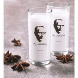 BK Kişiye Özel Renkli Baskılı Atatürk Temalı Ikili Rakı Bardağı Seti-23