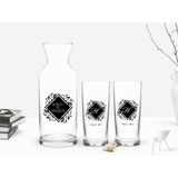BK Kişiye Özel Renkli Baskılı Baş Harf İsim Tasarımlı 2'li Rakı Bardağı ve Karaf Seti-10