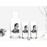 BK Kişiye Özel Renkli Baskılı Çünkü Sen Çölüme Yağmur Oldun Tasarımlı 2'li Rakı Bardağı ve Karaf Seti-8