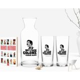 BK Kişiye Özel Renkli Baskılı Çünkü Sen Çölüme Yağmur Oldun Tasarımlı Ikili Rakı Bardağı Karaf ve Cep Kitabı Hediye Seti-5
