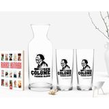 BK Kişiye Özel Renkli Baskılı Çünkü Sen Çölüme Yağmur Oldun Tasarımlı Ikili Rakı Bardağı Karaf ve Cep Kitabı Hediye Seti-9