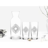 BK Kişiye Özel Renkli Baskılı İsimli 2'li Rakı Bardağı ve Karaf SETI-104