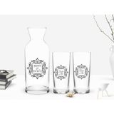 BK Kişiye Özel Renkli Baskılı İsimli 2'li Rakı Bardağı ve Karaf Seti-2