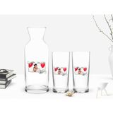 BK Kişiye Özel Renkli Baskılı İsimli Fotoğraflı 2'li Rakı Bardağı ve Karaf Seti-32