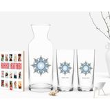 BK Kişiye Özel Renkli Baskılı Isimli Ikili Rakı Bardağı Karaf ve Cep Kitabı Hediye SETI-105