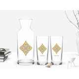 BK Kişiye Özel Renkli Baskılı İsimli İkili Rakı Bardağı ve Karaf Seti-109