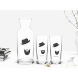 BK Kişiye Özel Renkli Baskılı İsimli İkili Rakı Bardağı ve Karaf Seti-130