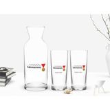 BK Kişiye Özel Renkli Baskılı Kahramanmaraş Tasarımlı Turistik 2'li Rakı Bardağı ve Karaf Seti-1