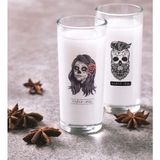 BK Kişiye Özel Renkli Baskılı Kurukafa Ikili Rakı Bardağı Seti-1