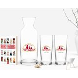 BK Kişiye Özel Renkli Baskılı Nevşehir Tasarımlı Turistik Ikili Rakı Bardağı Karaf ve Cep Kitabı Hediye Seti-1