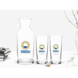 BK Kişiye Özel Renkli Baskılı Ordu Tasarımlı Turistik 2'li Rakı Bardağı ve Karaf Seti-1