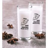 BK Kişiye Özel Renkli Baskılı Rakı Şişesinde Balık Olsam Ikili Rakı Bardağı Seti