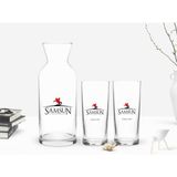 BK Kişiye Özel Renkli Baskılı Samsun Tasarımlı Turistik 2'li Rakı Bardağı ve Karaf Seti-1