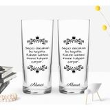 BK Kişiye Özel Renkli Baskılı Seçici Olacaksın Tasarımlı Ikili Rakı Bardağı Seti-1