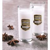 BK Kişiye Özel Renkli Baskılı Yarıya Kadar Değil Yaraya Kadar Ikili Rakı Bardağı Seti-5