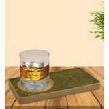 BK Kişiye Özel Retro Motif Tasarımlı Doğal Ahşap Tabaklı Viski Bardağı Sunum Seti Model 4