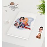 BK Kişiye Özel Sevgililer Karikatürlü Beyaz Defter-11
