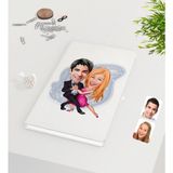 BK Kişiye Özel Sevgililer Karikatürlü Beyaz Defter-13