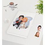 BK Kişiye Özel Sevgililer Karikatürlü Beyaz Defter-15