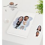 BK Kişiye Özel Sevgililer Karikatürlü Beyaz Defter-16
