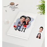BK Kişiye Özel Sevgililer Karikatürlü Beyaz Defter-1
